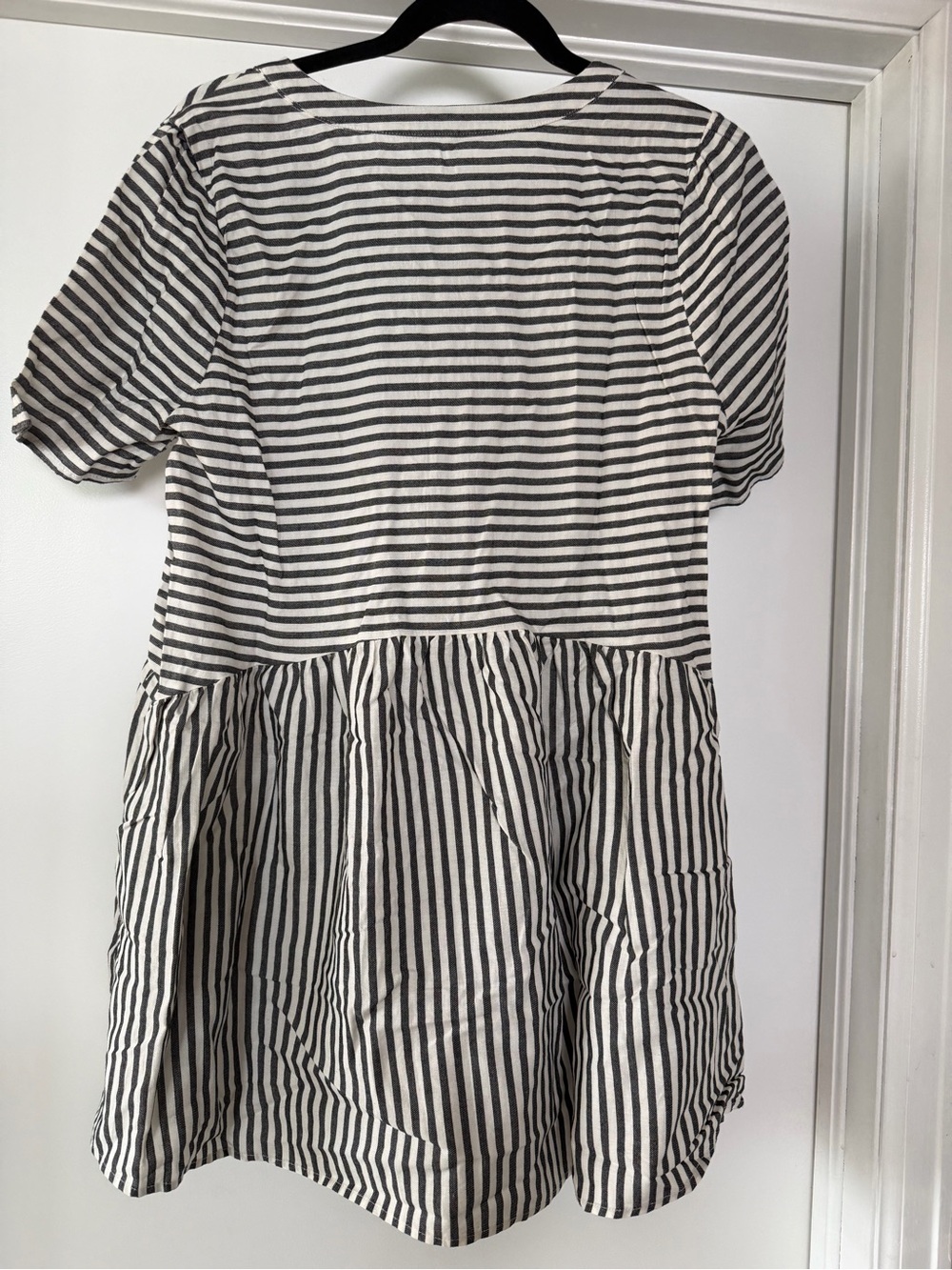 Striped Button-Front Babydoll Top - Picture 6 of 6